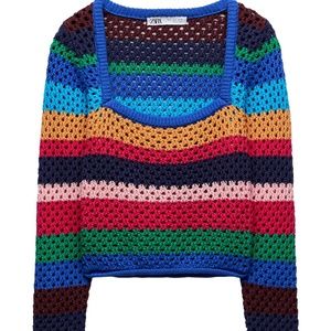 Multicolored knitted Zara sweater